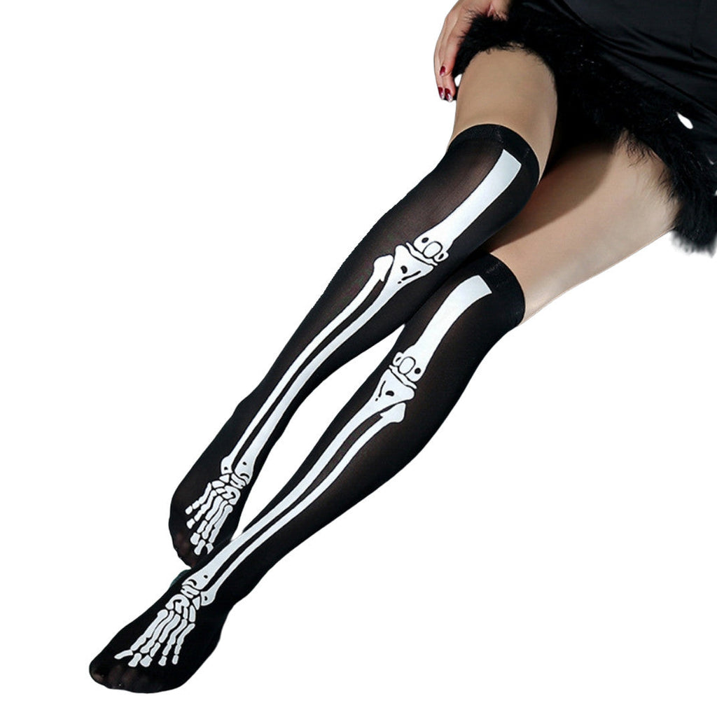 Halloween Gothic Thigh-High Socks
