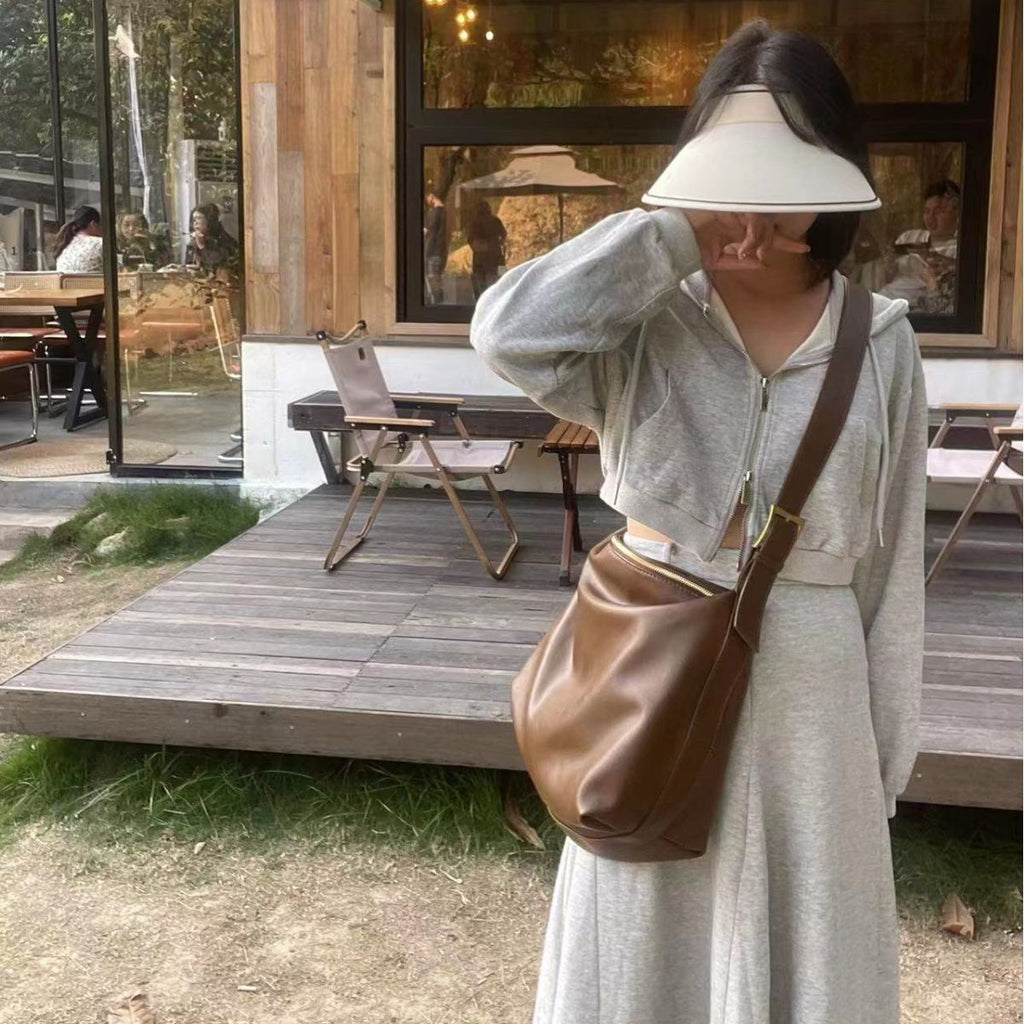 Soft PU Oversized Slouchy Hobo Bag Shoulder Tote with Adjustable Strap