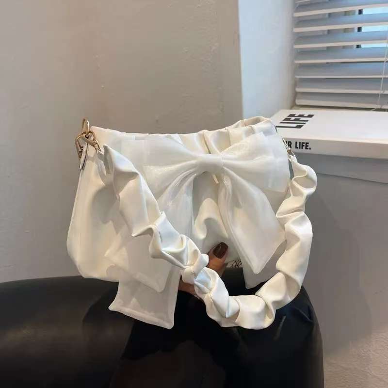 Hobo Purse Chain Strap Ruched Shoulder Handbag for Everyday