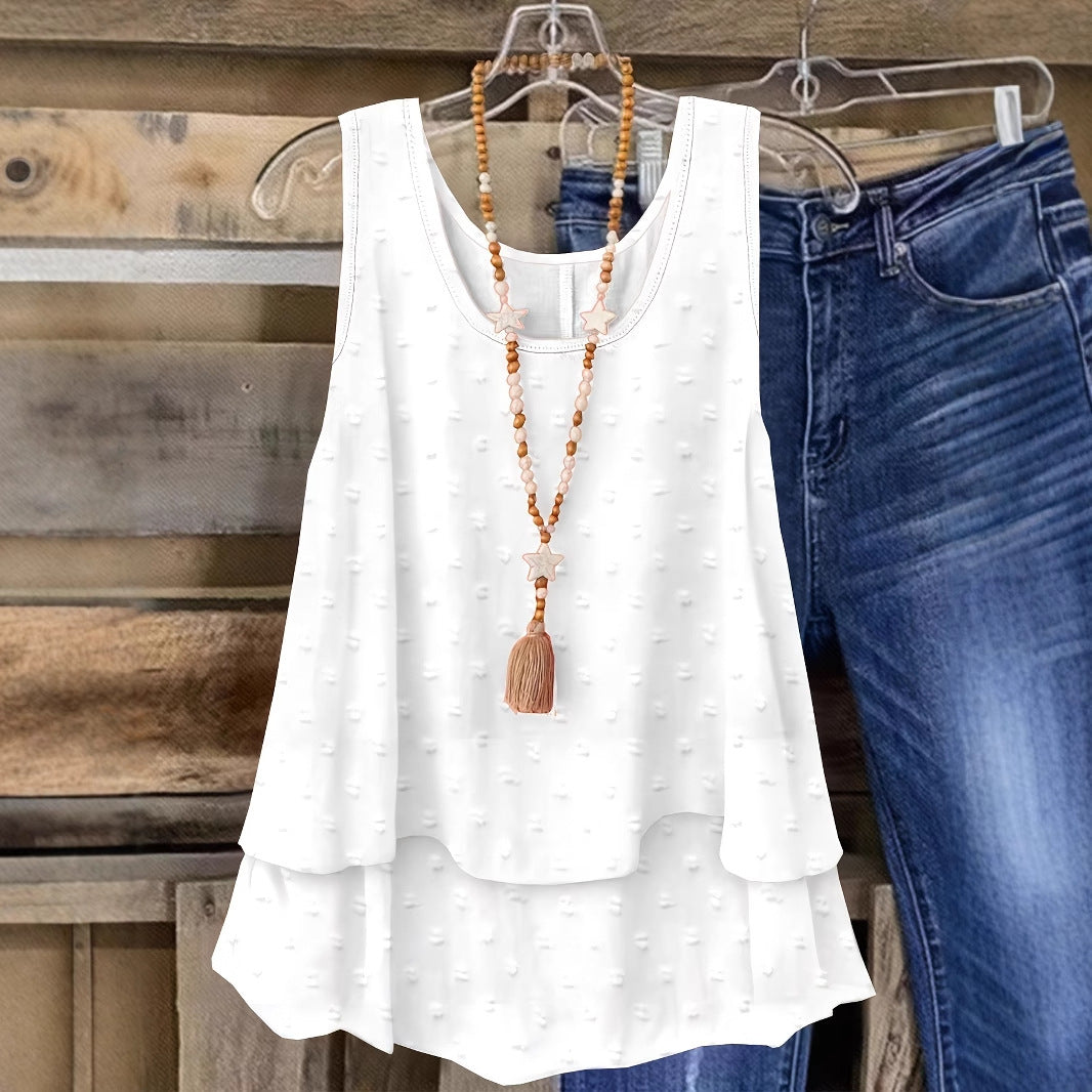 Women Solid Color Casual Vest