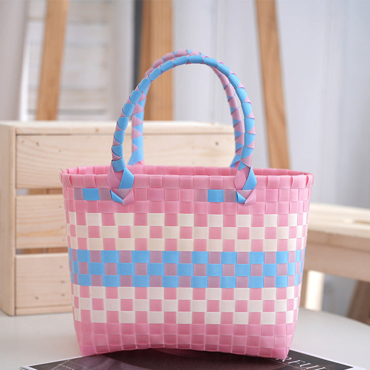 Decorative Plastic Woven Handbag