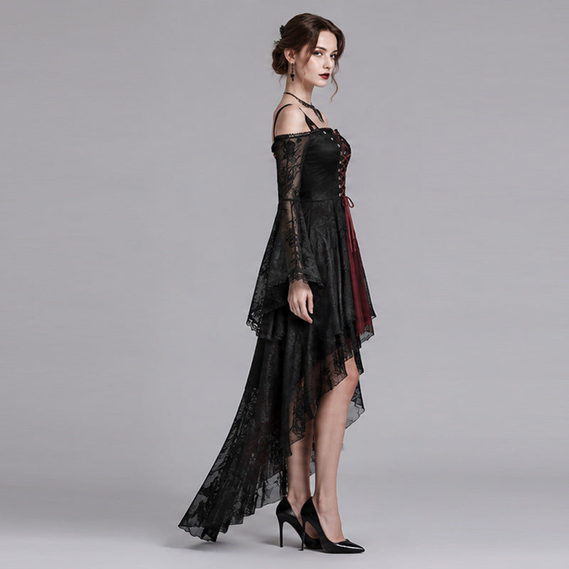 Halloween  Gothic Lace High-Low Dress Victorian Vampire