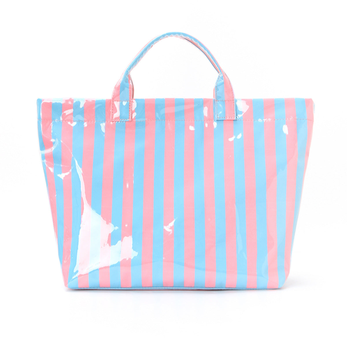 Striped Lightweight Large Capacity Travel Shoulder Tote Bag