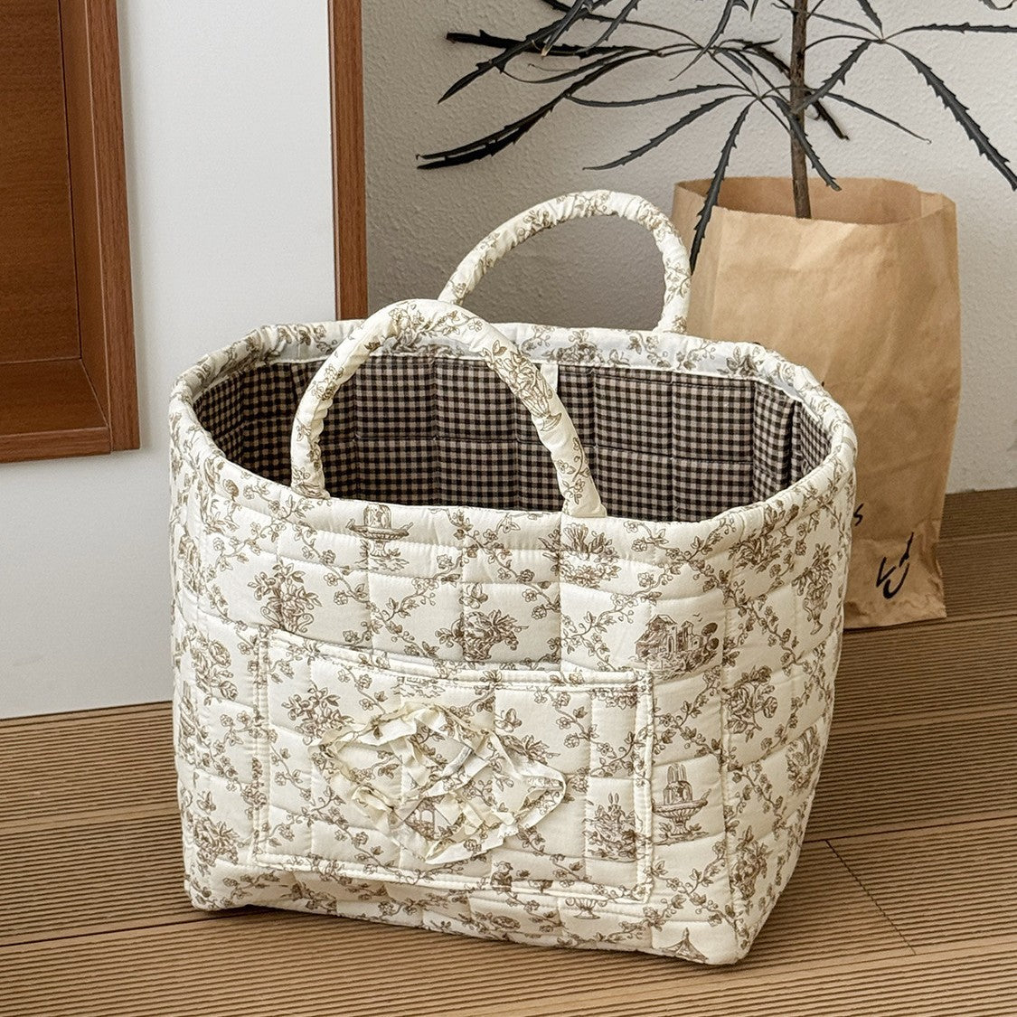 French Vine Floral Large Capacity Dirty Clothes Basket