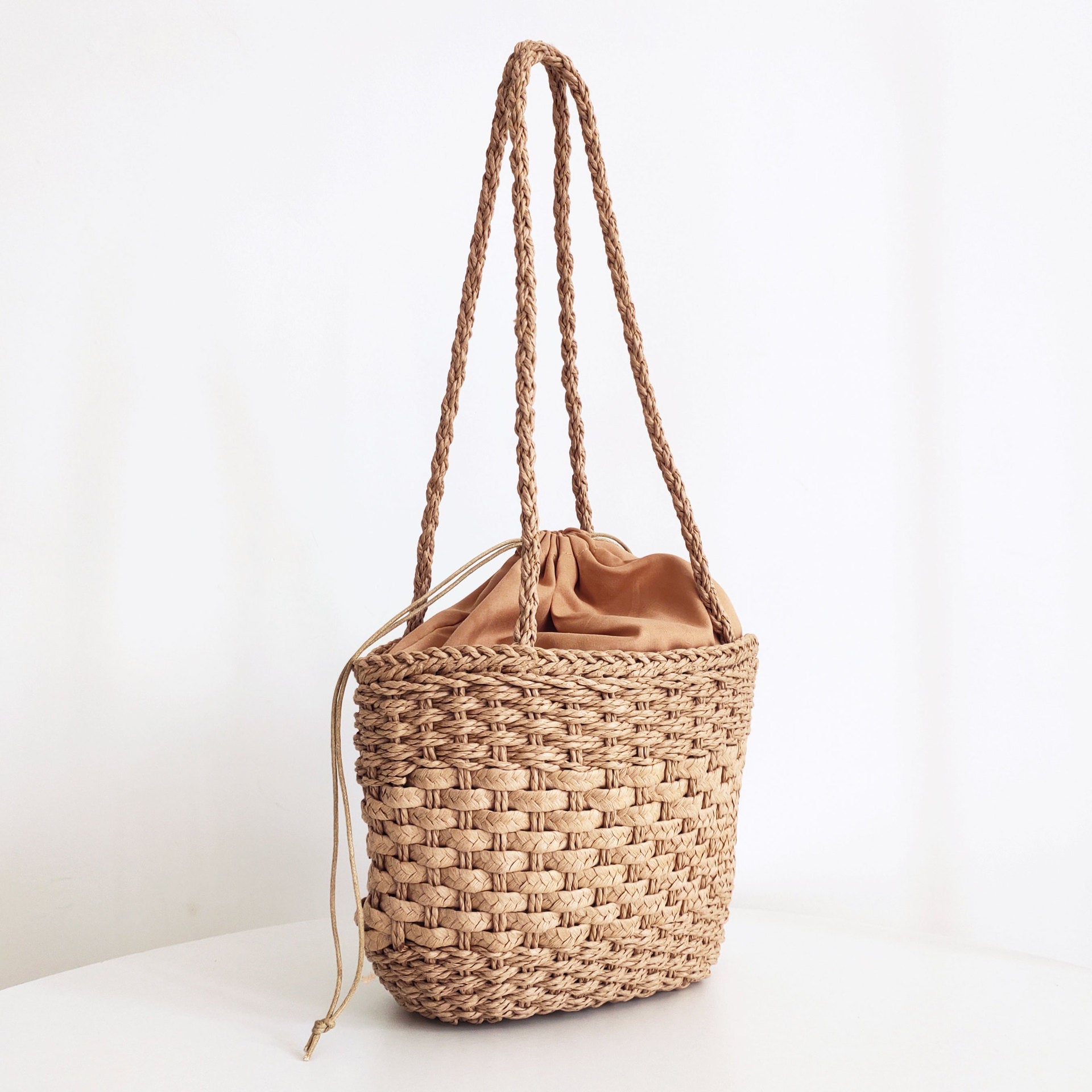 Straw Rattan Woven Beach Vacation Shoulder Bag