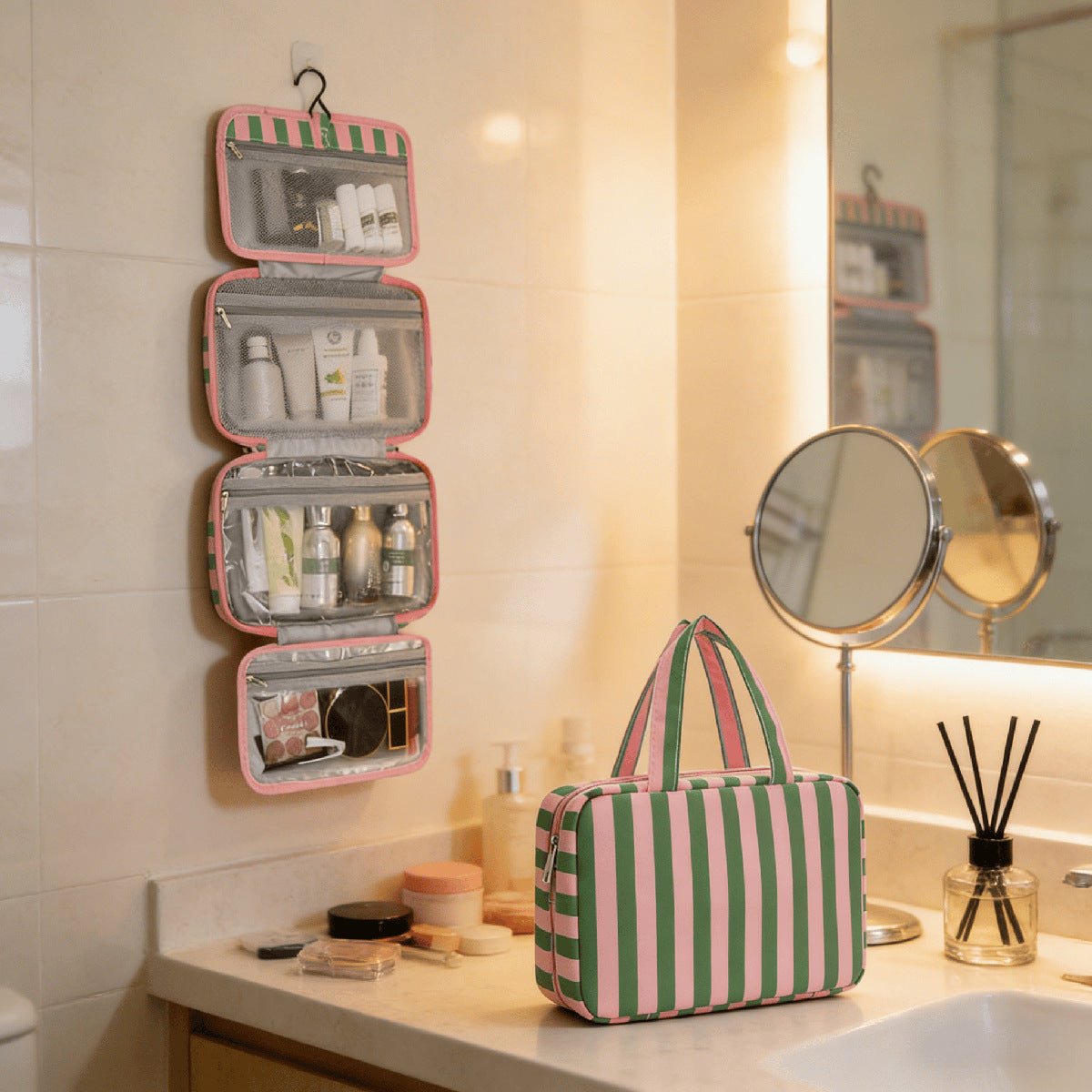 Four-Fold Dry-Wet Separation Travel Toiletry Bag