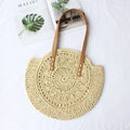 Women Hollow Out Handmade Woven Shoulder Beach Bag