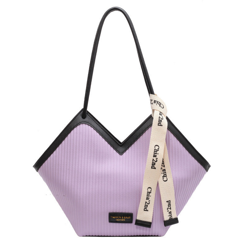 Large-Capacity Bag For Women 2024 New Summer High-End Commuting To Work Single Shoulder Hip Bag Class Tote Handbag