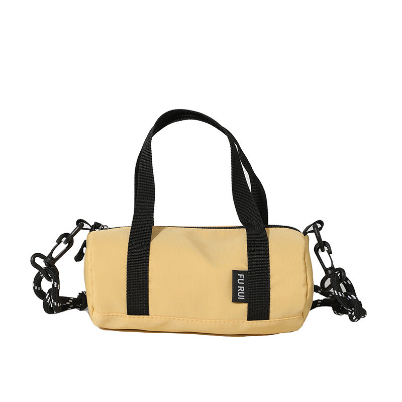Oxford Cloth Mini Cylindrical Shoulder Bag