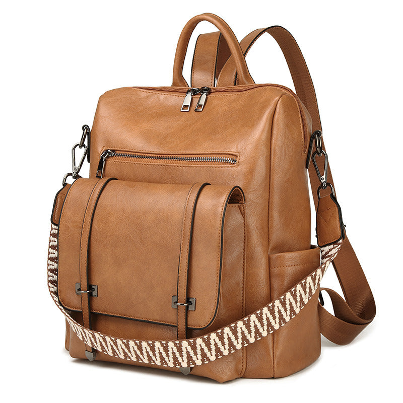 Women Vintage New Premium Soft PU Convertible Shoulder Large Commute Backpack