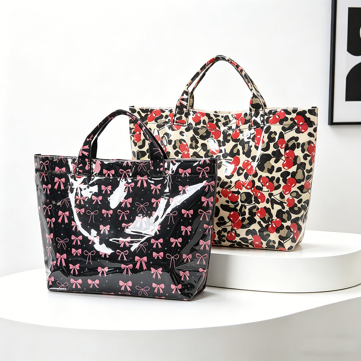Glossy Printed Waterproof Beach Tote