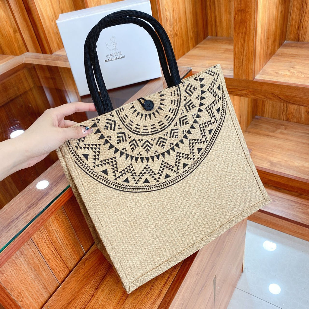 Linen Tote Bag Large Capacity Mommy Bag