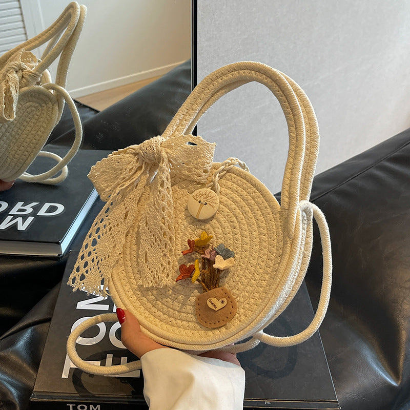 Women Straw Woven Beach Crossbody Bag
