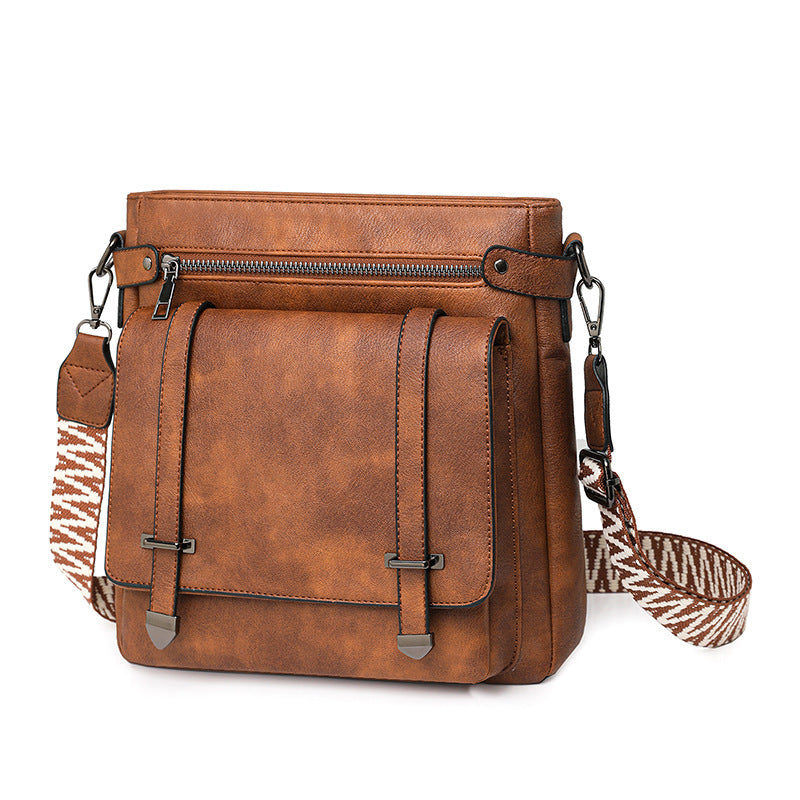 Women Fashion Large Multi Pocket Bucket Flap Crossbody Bag