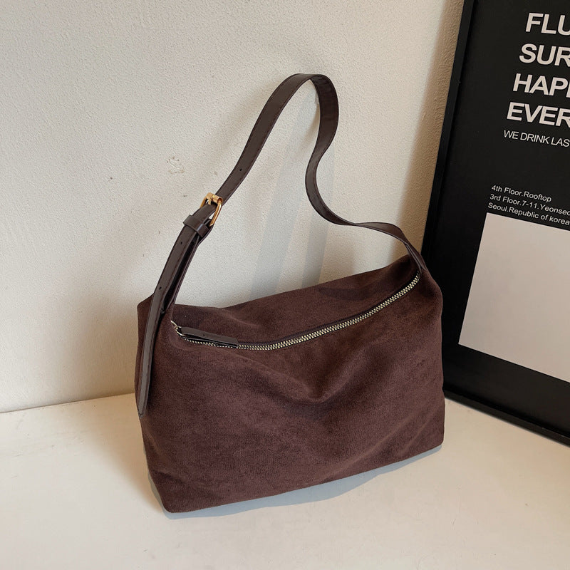 Vintage Crescent Soft PU Leather Baguette Shoulder Bag