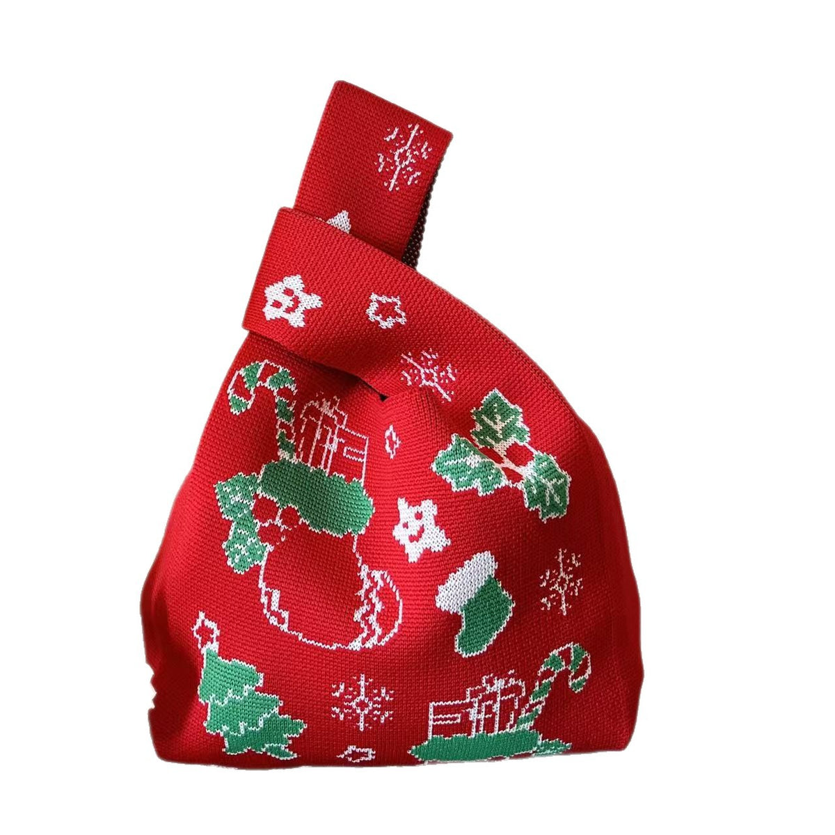 Soft Knitted Christmas Gift Bag