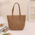 Large Capacity Woven Straw Shoulder Bag