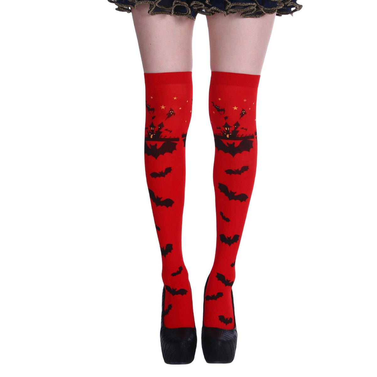 Christmas Halloween Party Knee high Socks Cosplay Apparel Accessories