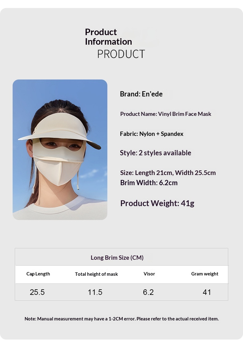 Sun Face Ice Silk Sun Protection Mask For Women