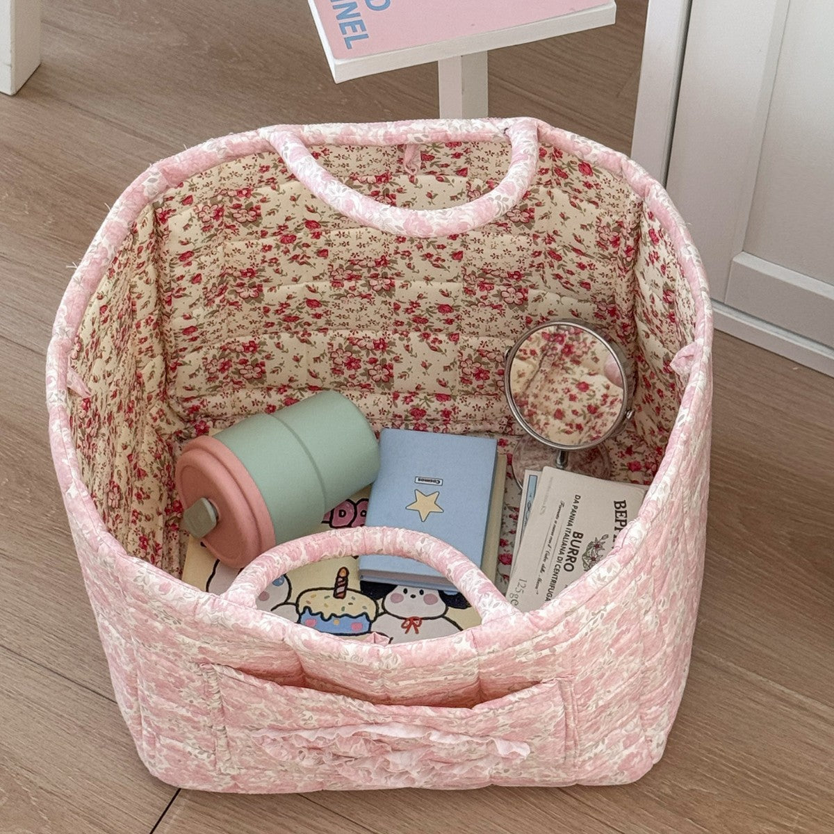 French Vine Floral Large Capacity Dirty Clothes Basket
