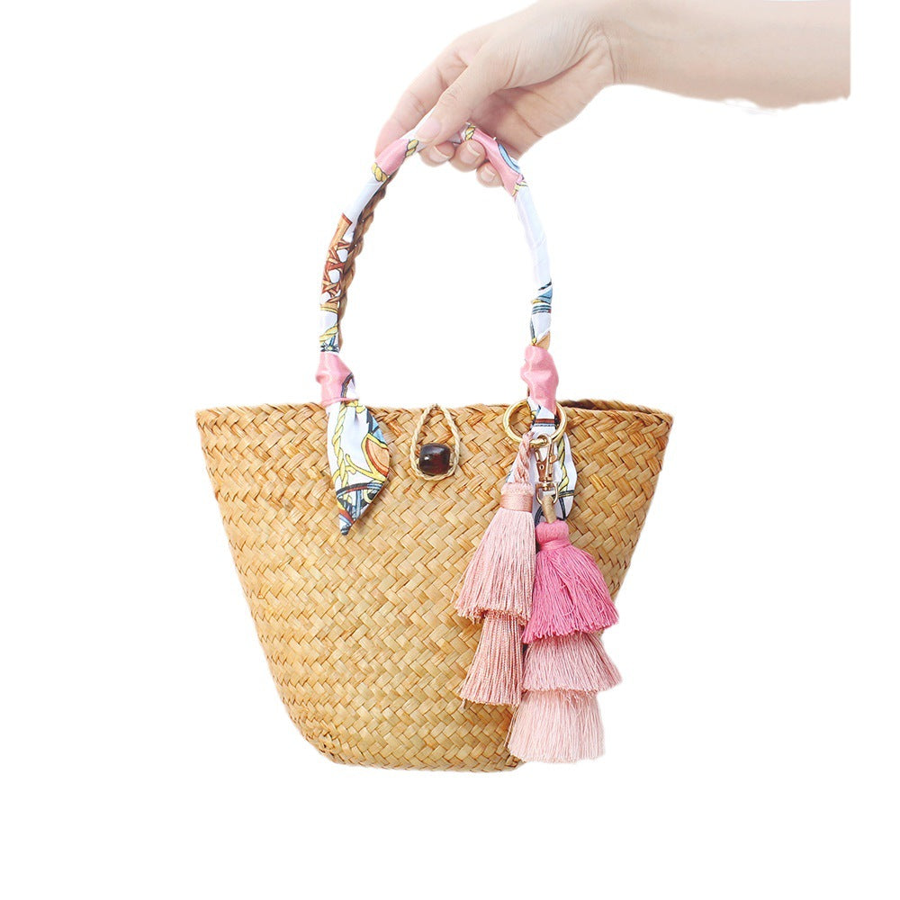 Niche Design Straw Woven Tote Bag