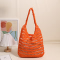 Large Shoulder Straw New Hollow Tote Handheld Woven Beach Bag