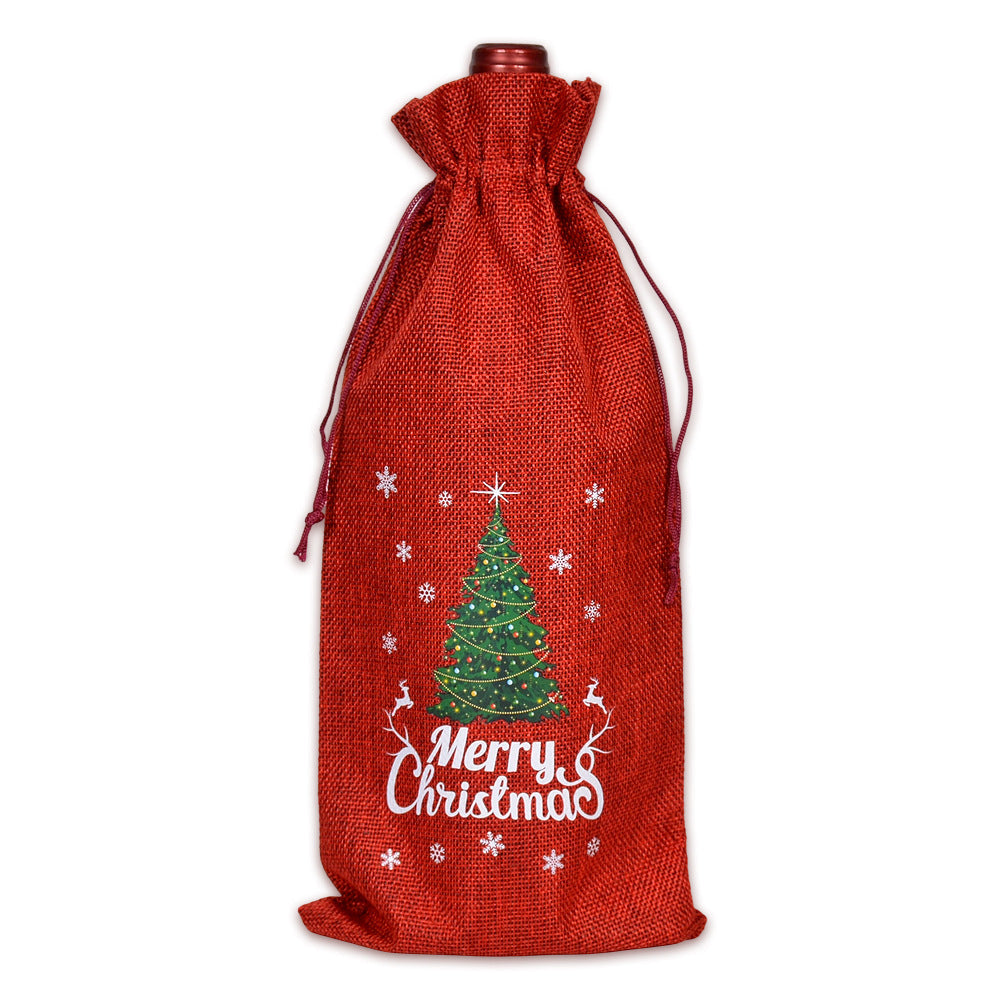 Buffalo Plaid Christmas Drawstring Holiday Gift Bags