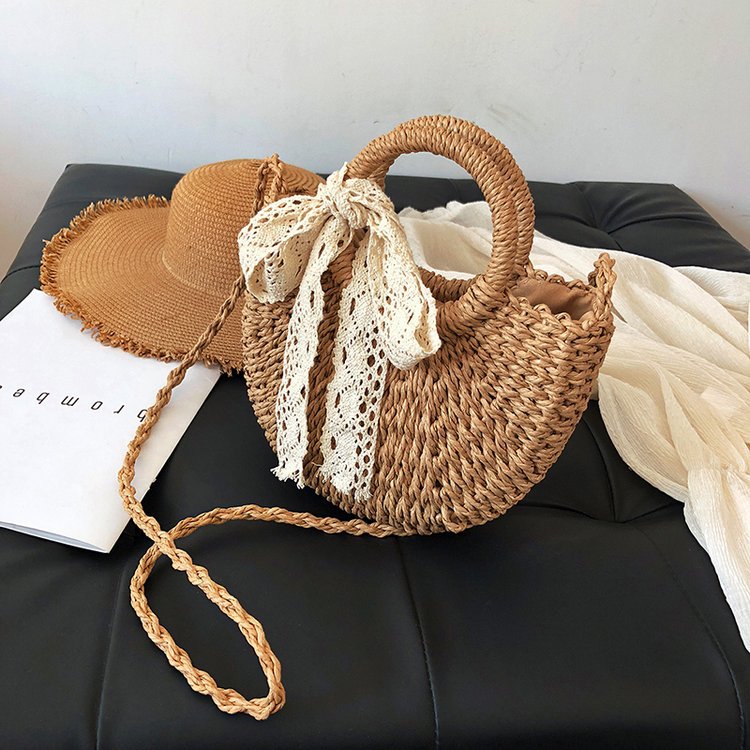 Women Straw New Fashion Shoulder Crossbody Versatile Handheld Bag