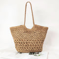 Hollow Woven Straw Shopping Beach Bag