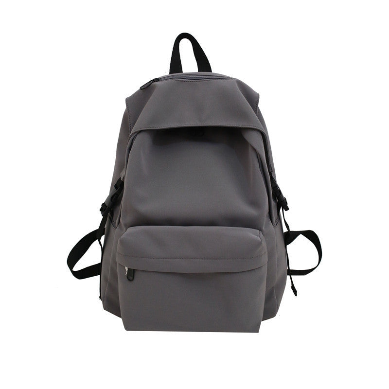 Solid Color Nylon Lightweight School Backpack