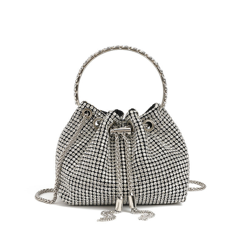 Gradient Full Diamond Tassel Evening Bag