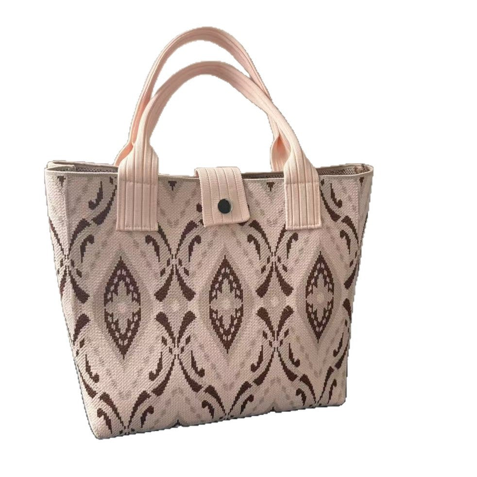 Ethnic Drawstring Bucket Shoulder Bag