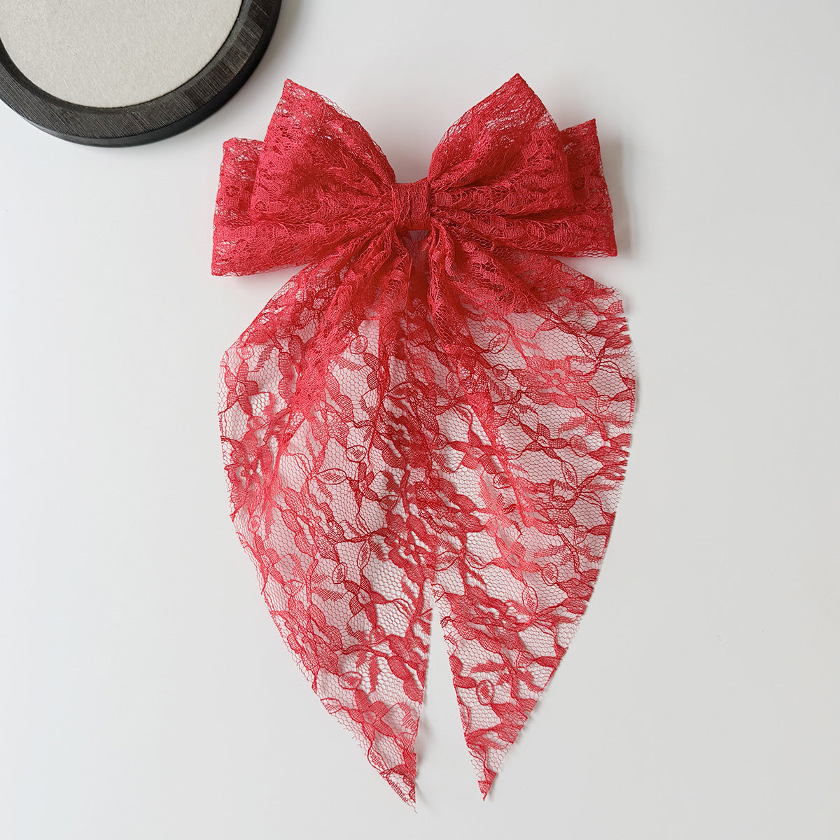 Elegant Lace Bow Spring Hair Clip