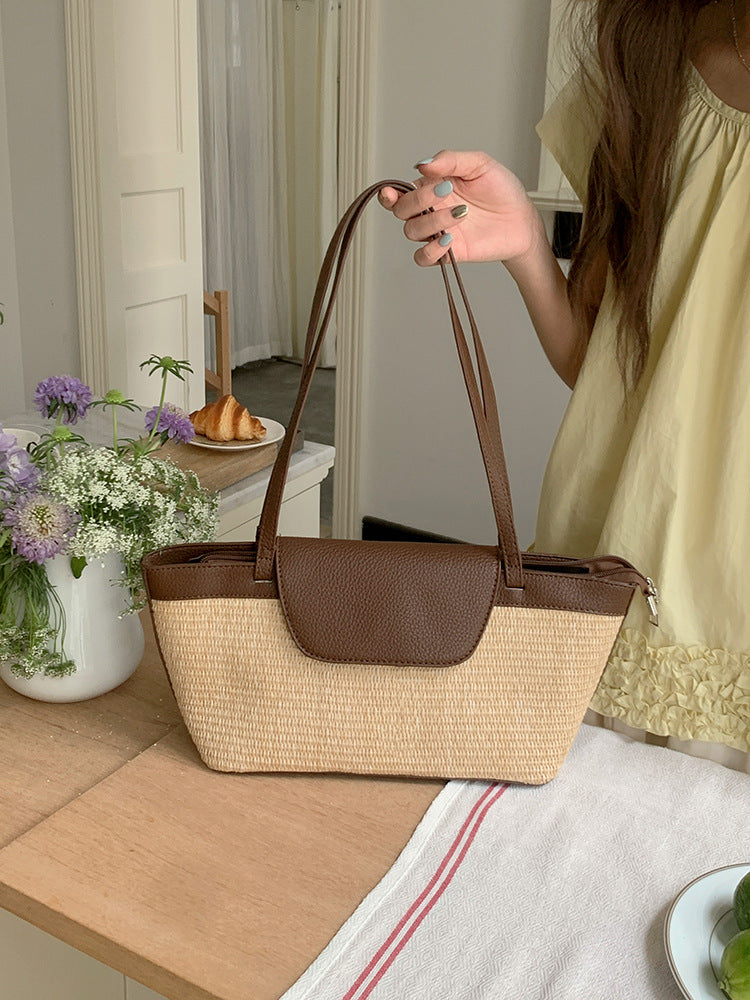 Straw Woven Summer Beach Tote Shoulder Bag