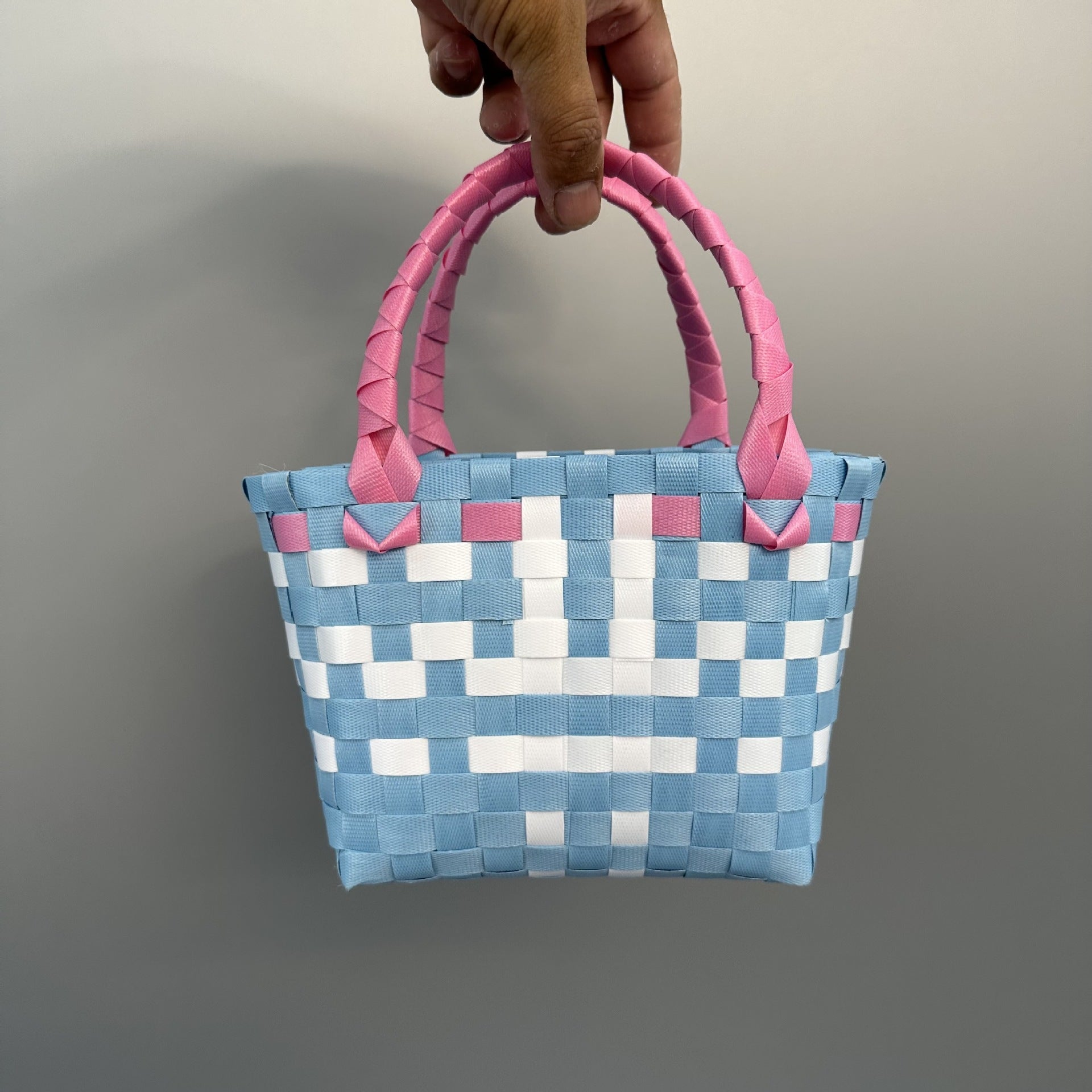 Plastic Woven Small Square Handbag Souvenir Bag