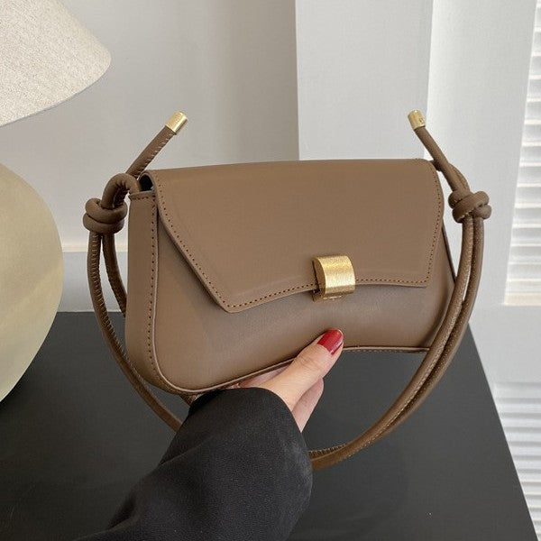 Minimalist Flap Adjustable Knotted Strap Shoulder Bag