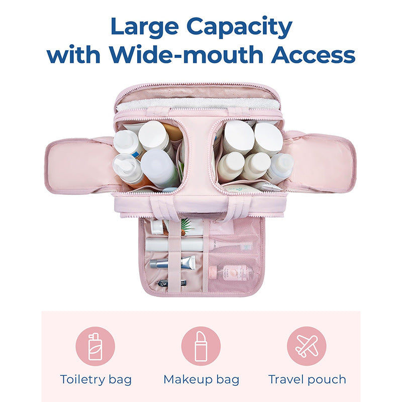 Fluffy Wide Opening Large Capacity Cosmetic Bag