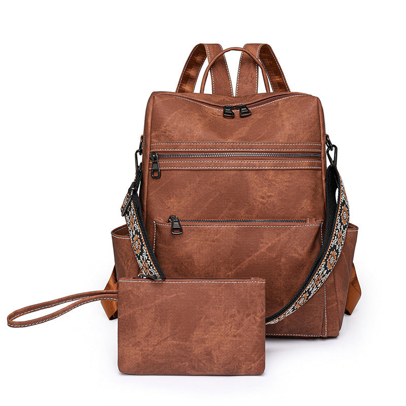 Women Lightweight Vintage Large Casual Travel Convertible Backpack