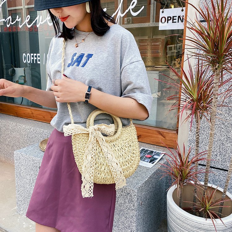 Women Straw New Fashion Shoulder Crossbody Versatile Handheld Bag