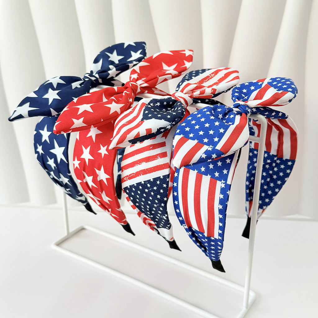 Independence Day Stars Stripes Bow Headband
