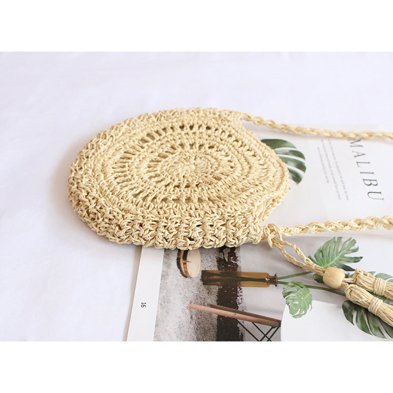 Women Shoulder & Crossbody Handmade Hollow Out Tassel Woven Bag