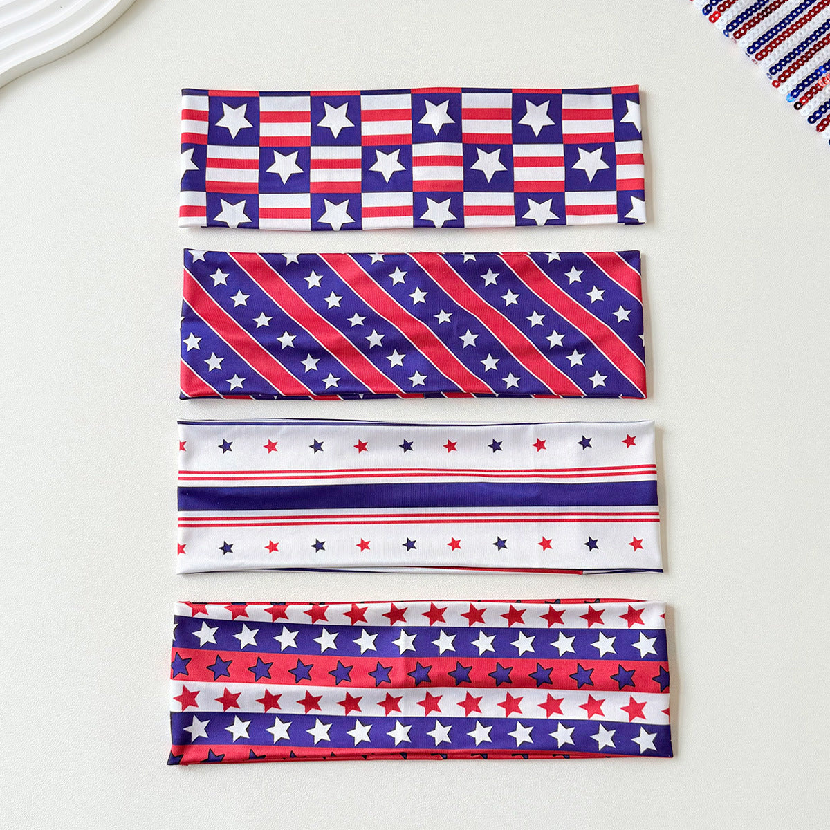 Independence Day Star Stripes High Elastic Sports Headband