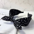 Retro Polka Dot Bow Wide Headband