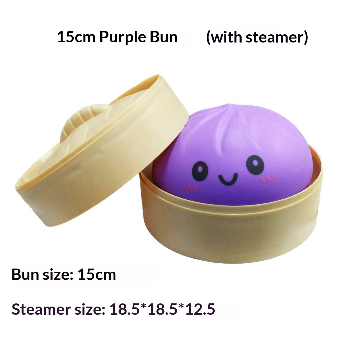 Jumbo Steamed Bun Squishy Toy with Steamer Basket
