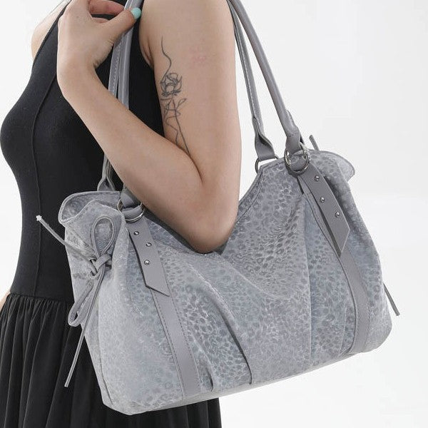 Retro Inspired Shoulder Bag with Elevated Texture