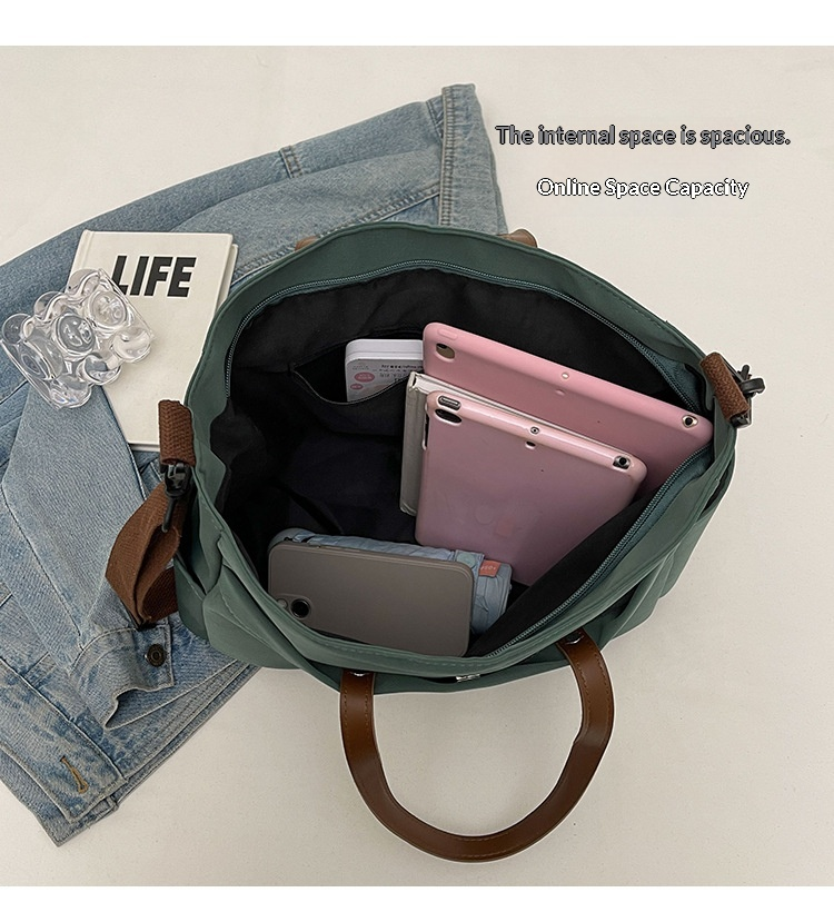 Large Canvas Tote Bag with Adjustable Crossbody Strap