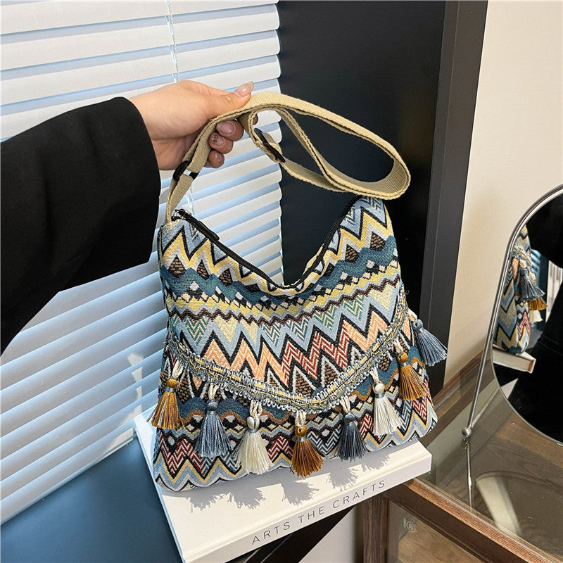 Women Large Ethnic 2026 New Chinese Vintage Shoulder Crossbody Bag