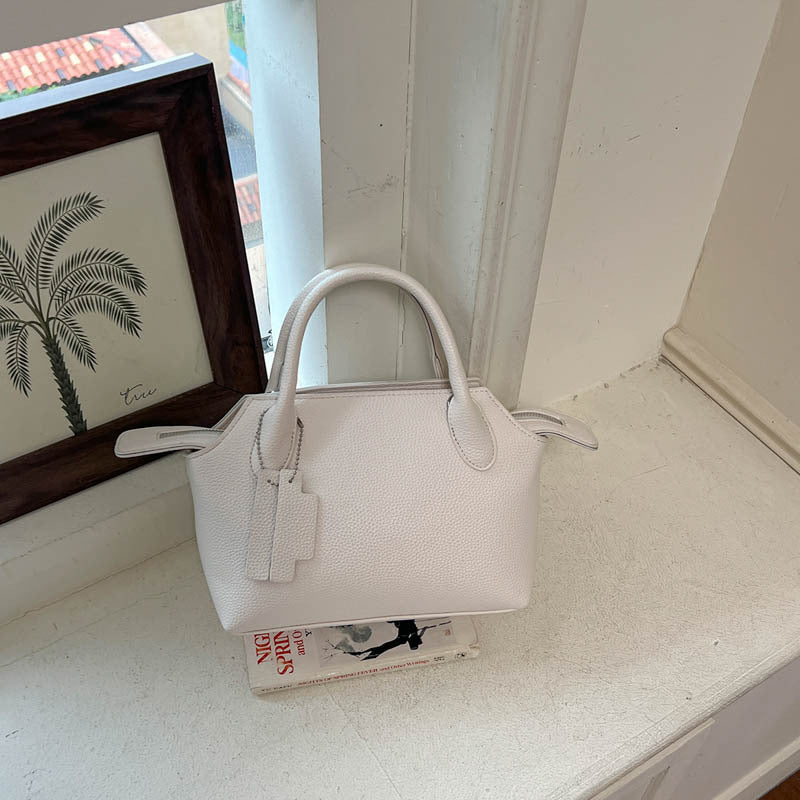 Compact Structured Shoulder Bag with Detachable Crossbody Strap