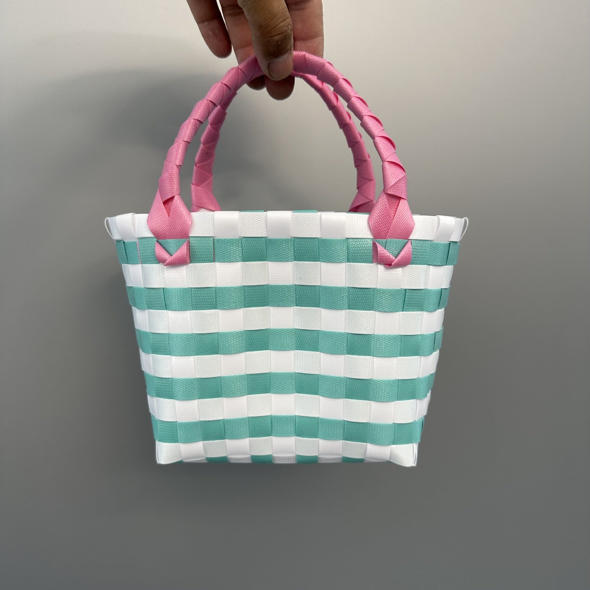 Plastic Woven Small Square Handbag Souvenir Bag