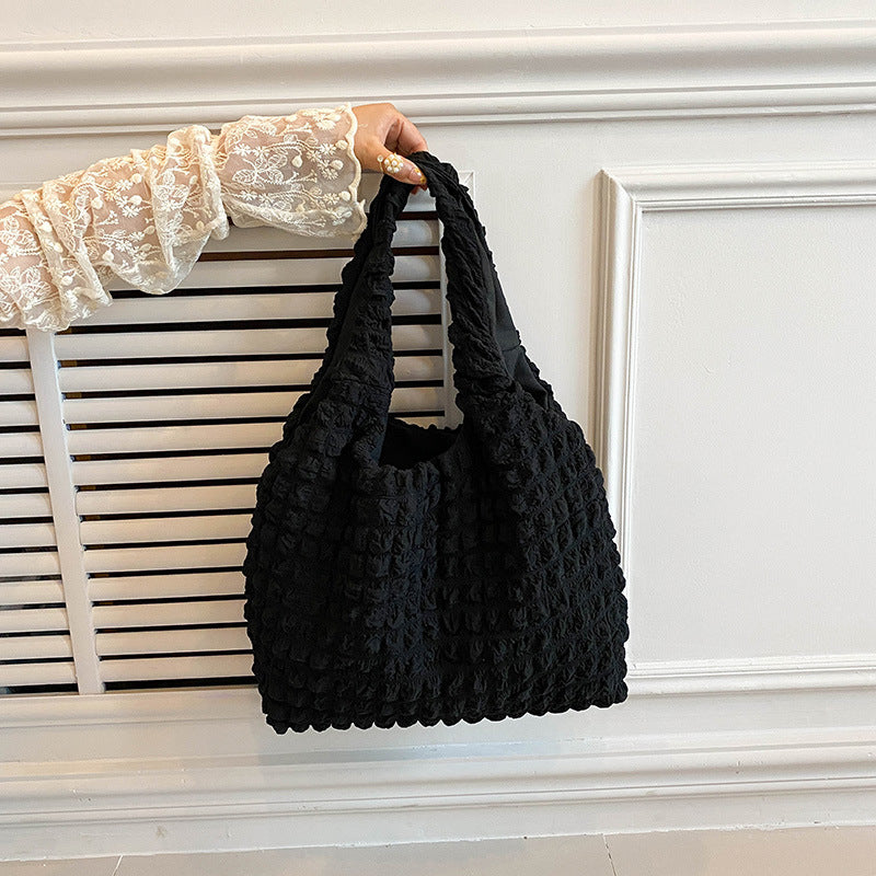 Pleated Cloud Puff Armpit Tote Bag